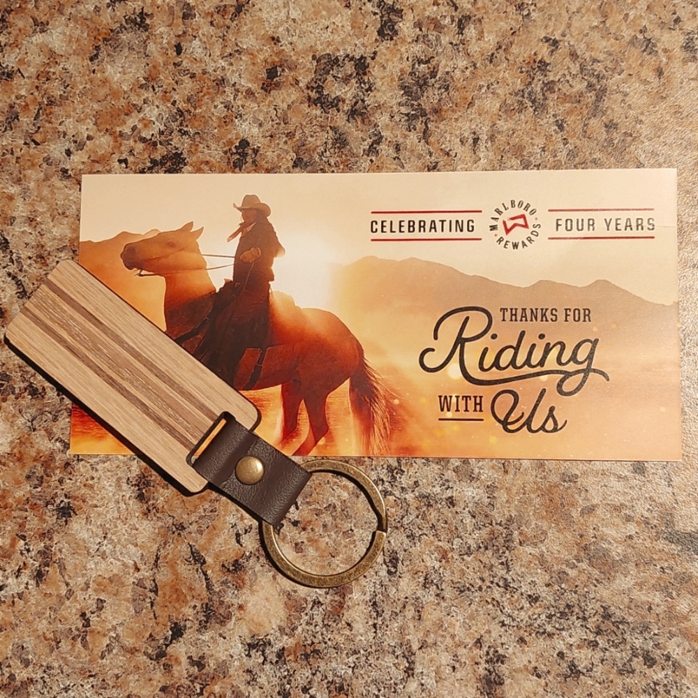 Wood & Leather Keychain